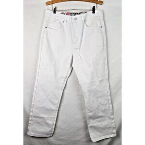Switch Remarkable Men's Jeans Size 34 x 32 White Straight Leg Denim Jean Pants